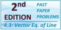 IB Maths SL Topic 4.3 Vector Equation of the Line 2nd Edition Past Paper Problems Solved