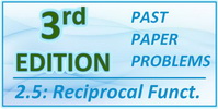 IB Maths SL Section 2.5 Reciprocal Function 3rd Ed Past Paper Problems