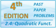 IB Maths SL Section 2.4 Quadratics 4th Ed Past Paper Problems