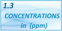 IB Chemistry SL and HL Topic 1 Concentrations in ppm
