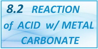 IB Chemistry SL and HL Topic 8.2 Reaction of an Acid with a Metal Carobonate