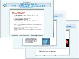IBDP Biology Topic 1.1 Intro to Cells